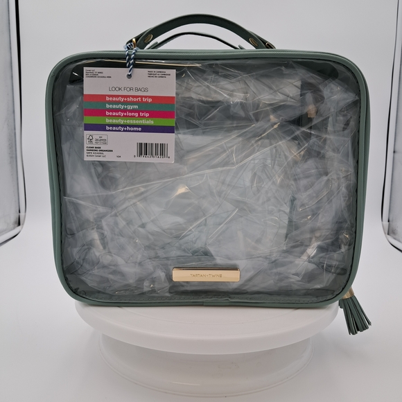 Tartan + Twine Handbags - Tartan & Twine Elegant Light Green Cosmetic Travel‎ Case